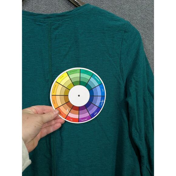 Cut Loose Tunic Top Womens Medium Emerald Handkerchief Hem Side Vent Linen Blend - Picture 8 of 13